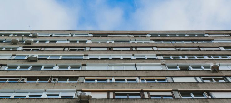 Image of block of flats which is used as social housing